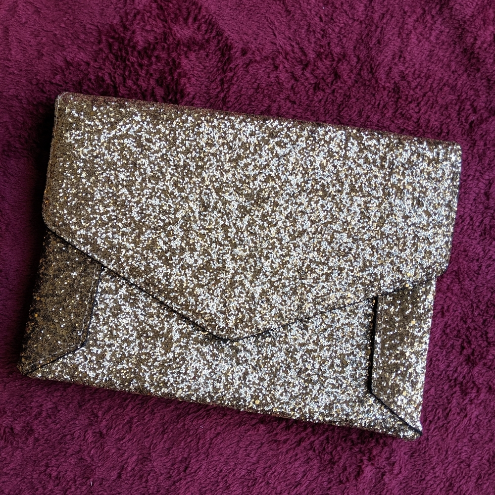 ASOS Gold Sparkly Clutch